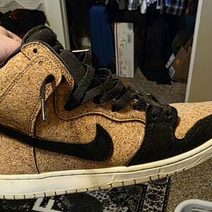 Nike SB Dunk Men's Cork and Black Suede Sneakers